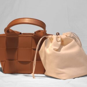 Brown Handbag With Bucket Bag Inside 1